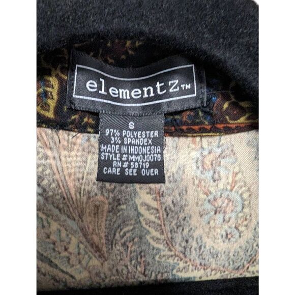 Elementz Jacket Full Zip Long Sleeves Paisley Multicolor Women's Size Small - Picture 3 of 5